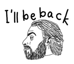 Uncle bona sera with his funny friends 2 sticker #14696368