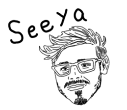 Uncle bona sera with his funny friends 2 sticker #14696370