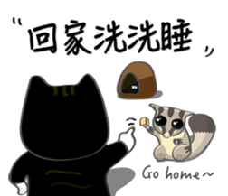 Bibi cat have a runny nose. Two sticker #14697177