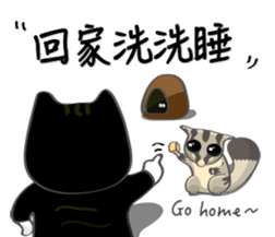 Bibi cat have a runny nose. Two sticker #14697177