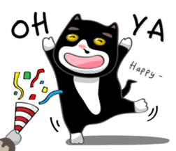 Bibi cat have a runny nose. Two sticker #14697182