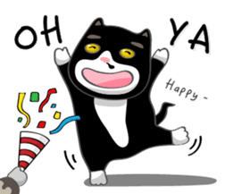 Bibi cat have a runny nose. Two sticker #14697182