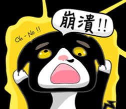 Bibi cat have a runny nose. Two sticker #14697185