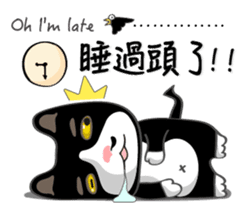 Bibi cat have a runny nose. Two sticker #14697188
