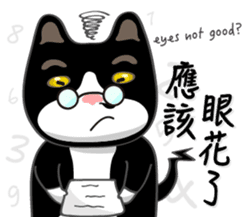 Bibi cat have a runny nose. Two sticker #14697193