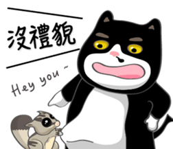 Bibi cat have a runny nose. Two sticker #14697194