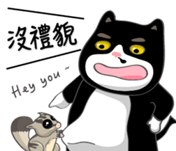 Bibi cat have a runny nose. Two sticker #14697194