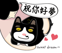 Bibi cat have a runny nose. Two sticker #14697195