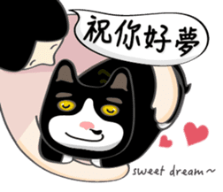 Bibi cat have a runny nose. Two sticker #14697195
