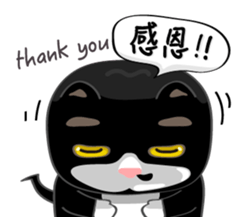 Bibi cat have a runny nose. Two sticker #14697198
