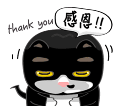 Bibi cat have a runny nose. Two sticker #14697198