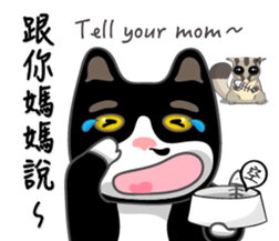 Bibi cat have a runny nose. Two sticker #14697199