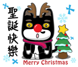 Bibi cat have a runny nose. Two sticker #14697204