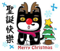 Bibi cat have a runny nose. Two sticker #14697204