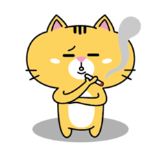 Orange cat JOJO sticker #14699336