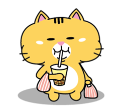 Orange cat JOJO sticker #14699347