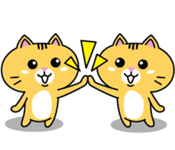 Orange cat JOJO sticker #14699357