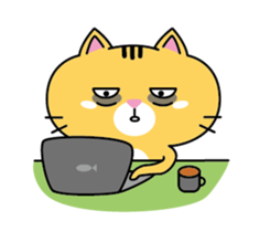 Orange cat JOJO sticker #14699359