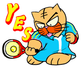 Tennis favorite Cat sticker #14699660