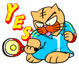 Tennis favorite Cat sticker #14699660
