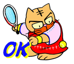 Tennis favorite Cat sticker #14699663