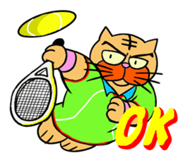Tennis favorite Cat sticker #14699664