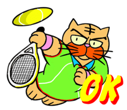 Tennis favorite Cat sticker #14699664