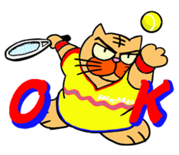 Tennis favorite Cat sticker #14699665