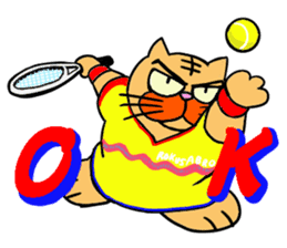 Tennis favorite Cat sticker #14699665