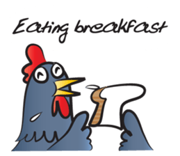 Mr Happy rooster sticker #14701326