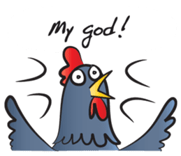 Mr Happy rooster sticker #14701331