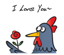 Mr Happy rooster sticker #14701352