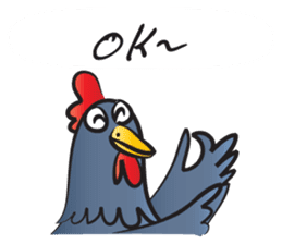 Mr Happy rooster sticker #14701356