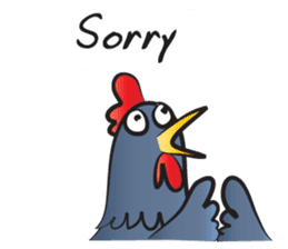 Mr Happy rooster sticker #14701358