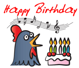 Mr Happy rooster sticker #14701363