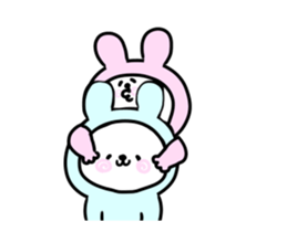 It is a panda in a moving rabbit sticker #14701743