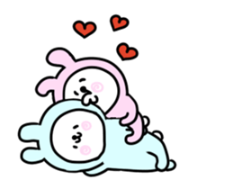 It is a panda in a moving rabbit sticker #14701746