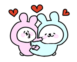 It is a panda in a moving rabbit sticker #14701748