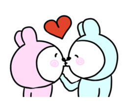 It is a panda in a moving rabbit sticker #14701749