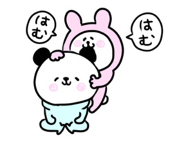 It is a panda in a moving rabbit sticker #14701750