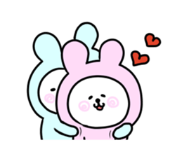 It is a panda in a moving rabbit sticker #14701752