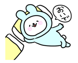 It is a panda in a moving rabbit sticker #14701753