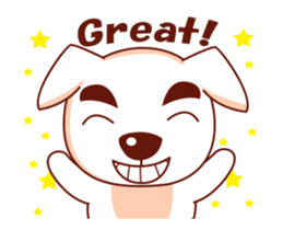 Jacob the White Puppy 2 sticker #14702070