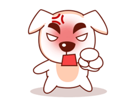 Jacob the White Puppy 2 sticker #14702071