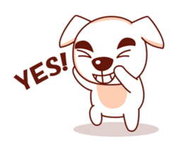 Jacob the White Puppy 2 sticker #14702073