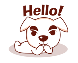 Jacob the White Puppy 2 sticker #14702074