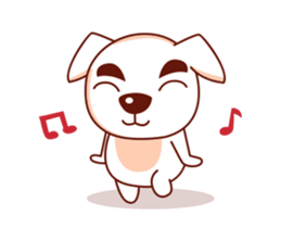 Jacob the White Puppy 2 sticker #14702077