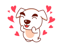 Jacob the White Puppy 2 sticker #14702078