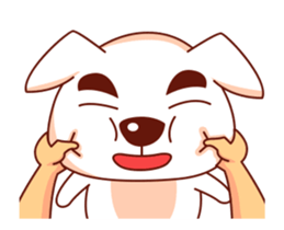 Jacob the White Puppy 2 sticker #14702081