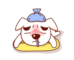 Jacob the White Puppy 2 sticker #14702083